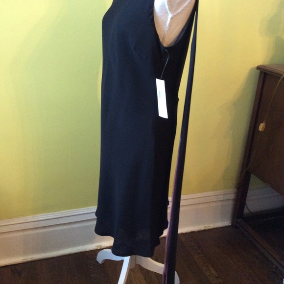 JNY NWT Gorgeous Black/Pink One Shoulder Dress 10 - Picture 4 of 15